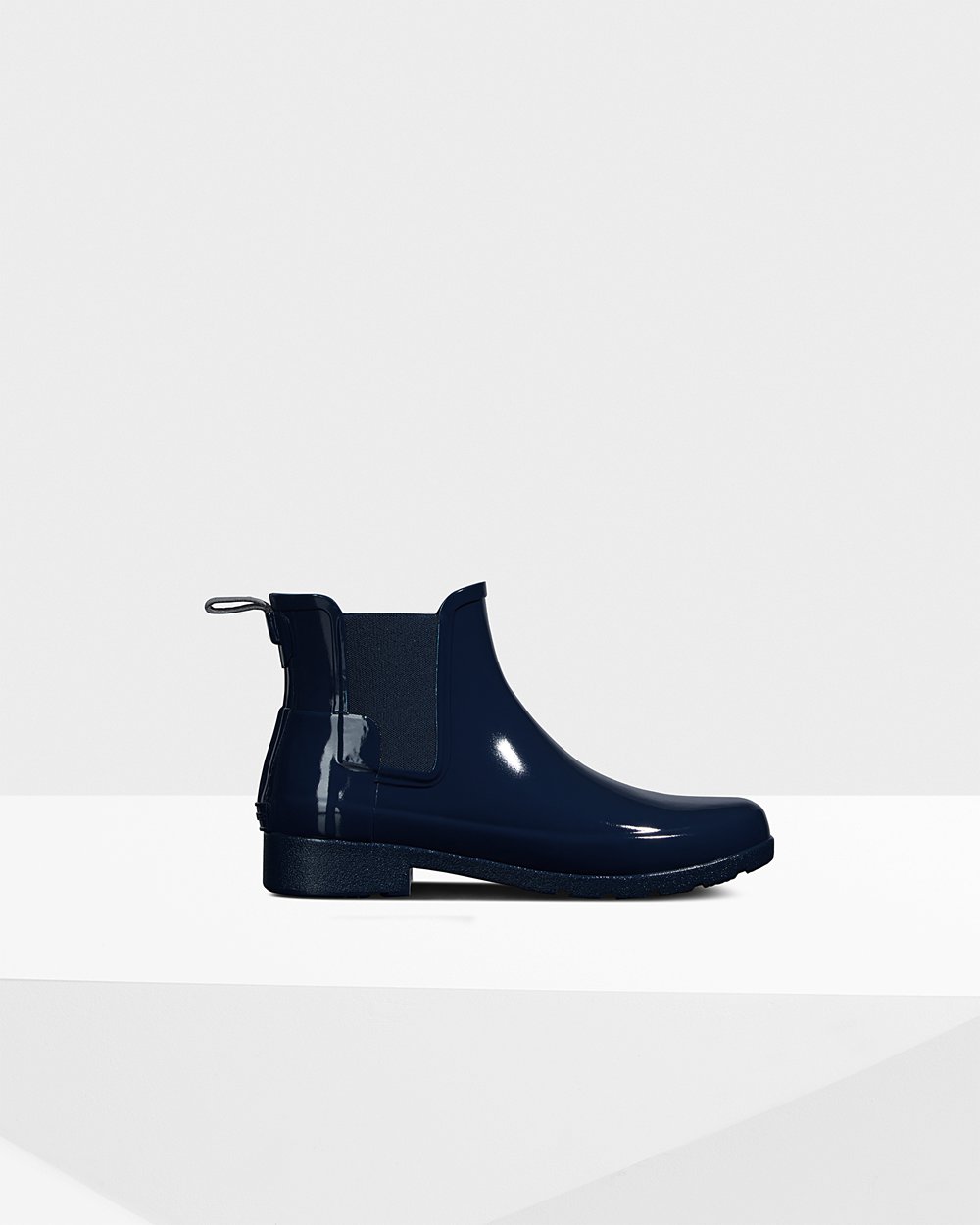 Botas Chelsea Hunter Feminina Azul Marinho - Refined Gloss Slim Fit - 48ZINHLYP